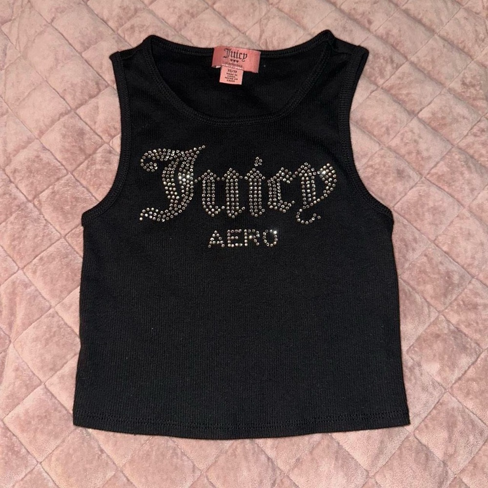 Juicy Couture Rhinestone Black crop top